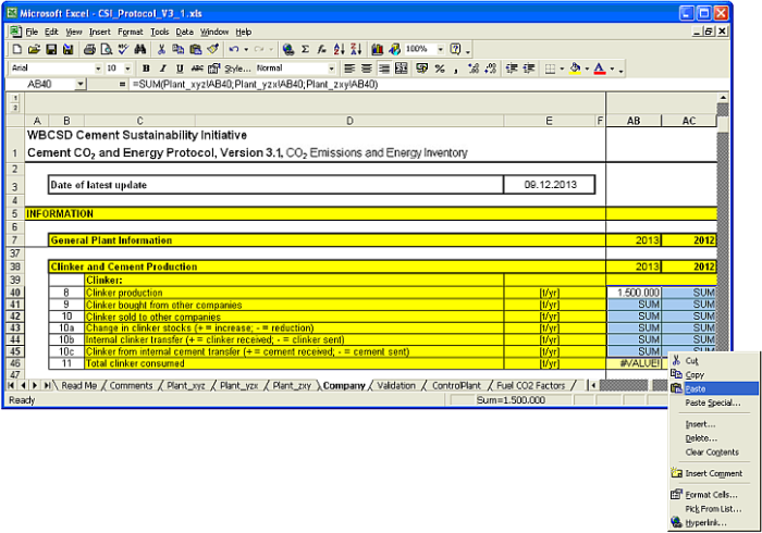 Consolidate Company Data (Aggregate Data from Plants)